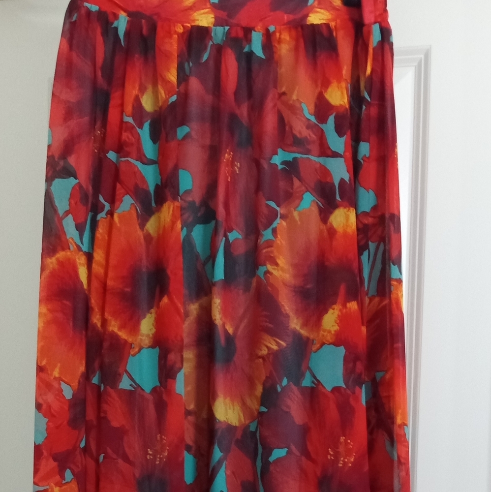 Long flowing skirt